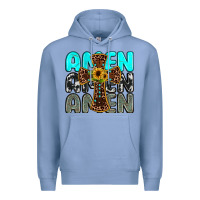 Colony Blue amen Premium Hoodie - JahusDesignShop