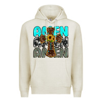 Oatmeal Heather amen Premium Hoodie - JahusDesignShop