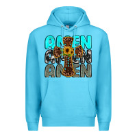 Ocean Blue amen Premium Hoodie - JahusDesignShop