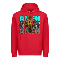 Red amen Premium Hoodie - JahusDesignShop