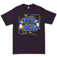 Plum volleyball mama with leopard Premium Tee - Zillion Design Studio