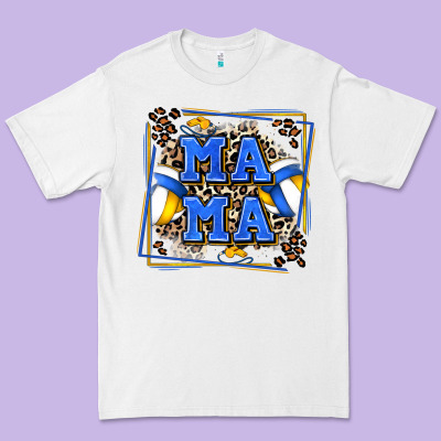 Volleyball Mama With Leopard Premium Tee Designed By Zillion Design Studio