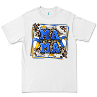 White volleyball mama with leopard Premium Tee - Zillion Design Studio