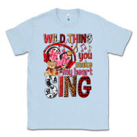 Dusty Blue wild thing you make my heart sing Classic Tee - NancyCooperArtShop