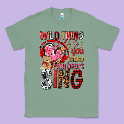 Wild Thing You Make My Heart Sing Classic Tee Designed By Nancycooperartshop