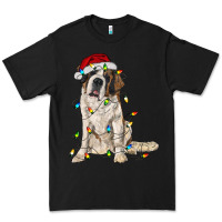 Black saint bernard with christmas lights Premium Tee - RanaPortraitStore