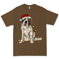 Cacao saint bernard with christmas lights Premium Tee - RanaPortraitStore