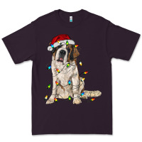 Plum saint bernard with christmas lights Premium Tee - RanaPortraitStore