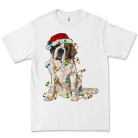 White saint bernard with christmas lights Premium Tee - RanaPortraitStore