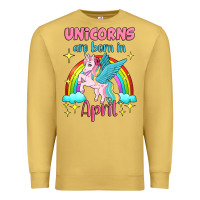 Antique Gold unicorns are born in april Premium Sweatshirt - Jasminsmagicworld