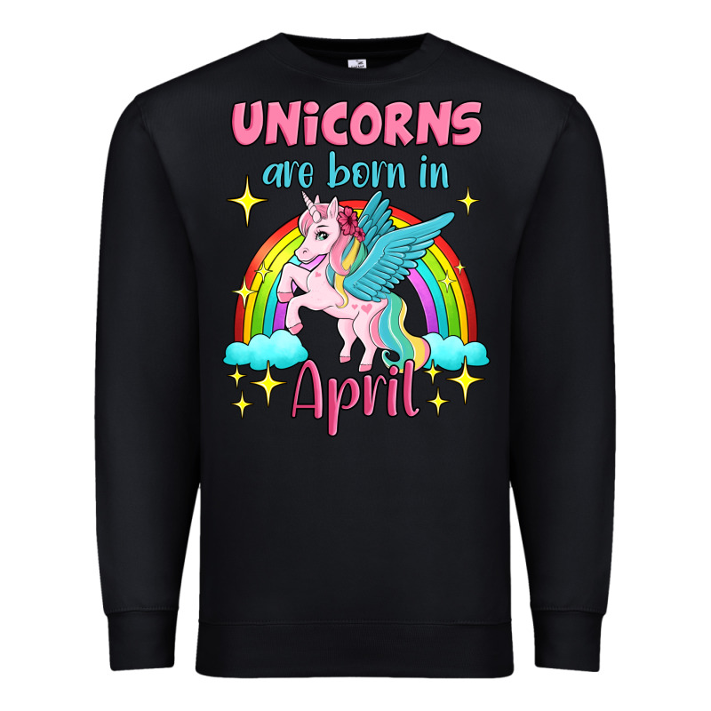 Unicorns Are Born In April Premium Sweatshirt by Jasminsmagicworld | Teevron