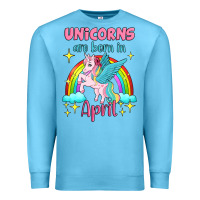 Ocean Blue unicorns are born in april Premium Sweatshirt - Jasminsmagicworld