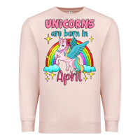 Pale Pink unicorns are born in april Premium Sweatshirt - Jasminsmagicworld