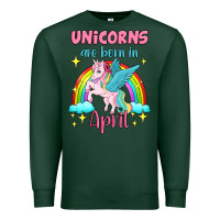 Sports Green unicorns are born in april Premium Sweatshirt - Jasminsmagicworld