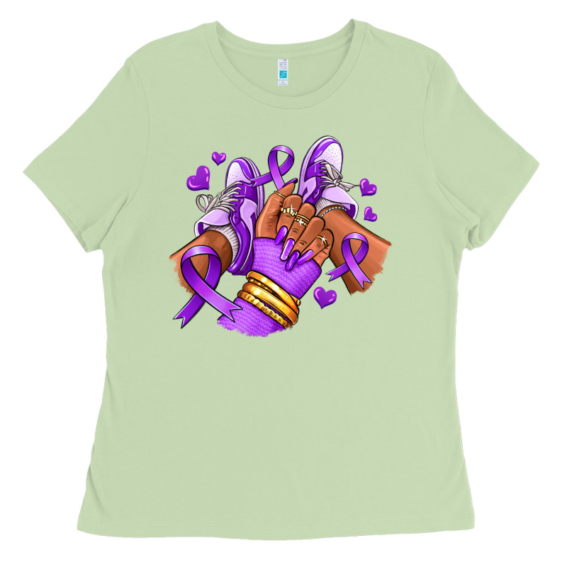 Domestic Violence Afro Girl Sneakers Ladies Tee by RanaPortraitStore | Teevron