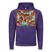 Cloud Purple football leopard cowhide Vintage Hoodie - JahusDesignShop