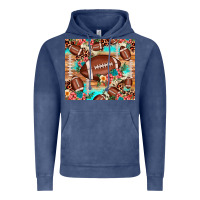 Vintage Denim football leopard cowhide Vintage Hoodie - JahusDesignShop