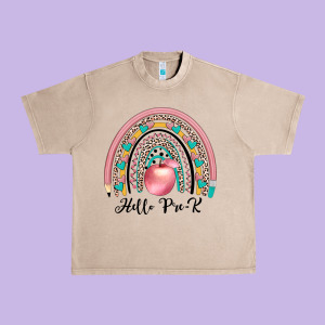 Hello Pre K Urban Heavy Tee Designed By Jahusdesignshop