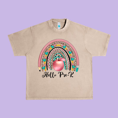 Hello Pre K Urban Heavy Tee Designed By Jahusdesignshop