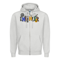 Dove Grey engineer Zipper Hoodie - NancyCooperArtShop