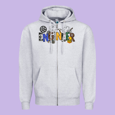 Engineer Zipper Hoodie Designed By Nancycooperartshop