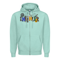 Seafoam engineer Zipper Hoodie - NancyCooperArtShop