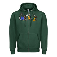 Sports Green engineer Zipper Hoodie - NancyCooperArtShop
