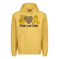 Antique Gold Peace Love Cure Premium Hoodie - Bettercallsaul