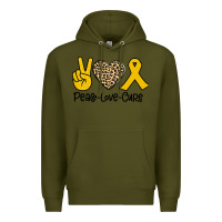 Army Green Peace Love Cure Premium Hoodie - Bettercallsaul