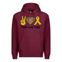 Burgundy Peace Love Cure Premium Hoodie - Bettercallsaul