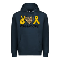 Navy Peace Love Cure Premium Hoodie - Bettercallsaul