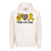Pale Pink Peace Love Cure Premium Hoodie - Bettercallsaul