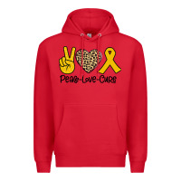 Red Peace Love Cure Premium Hoodie - Bettercallsaul