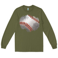 Army Green leopard baseball patch Long Sleeve Tee - Jasminsmagicworld