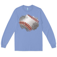 Colony Blue leopard baseball patch Long Sleeve Tee - Jasminsmagicworld