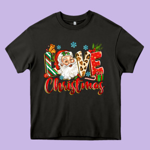 Love Christmas Heavy Core Tee Designed By Zillion Design Studio