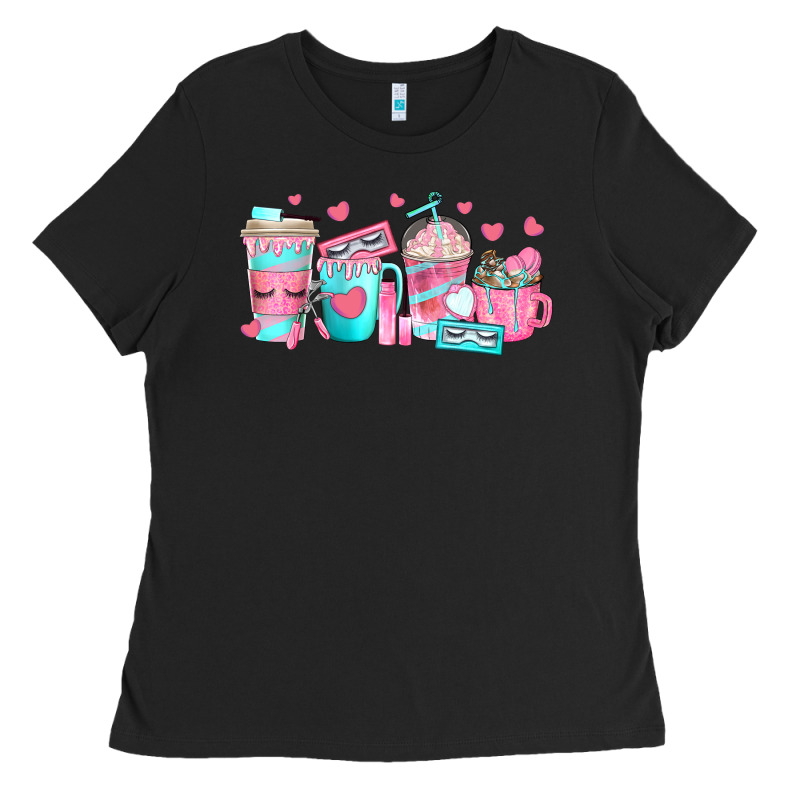 Lash Hustler Coffee Cups Ladies Tee by texasbilliewilder | Teevron