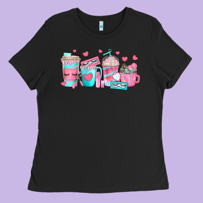 Lash Hustler Coffee Cups Ladies Tee Designed By Texasbilliewilder