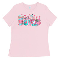 Bubblegum Pink lash hustler coffee cups Ladies Tee - texasbilliewilder