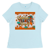 Baby Blue grateful thankful blessed Ladies Tee - JahusDesignShop