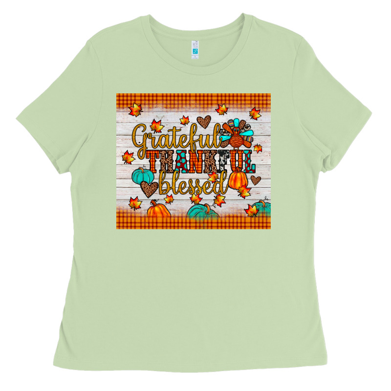 Grateful Thankful Blessed Ladies Tee by JahusDesignShop | Teevron