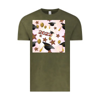 Vintage Olive 2022 to graduation seamless pattern Vintage Tee - BundleAndBundleShop