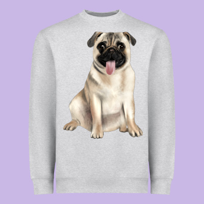 Pug Heavyweight Sweatshirt Designed By Jahusdesignshop