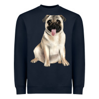 Navy pug Heavyweight Sweatshirt - JahusDesignShop