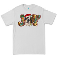 Dove Grey Saint Bernard Christmas joy, Premium Tee - RanaPortraitStore