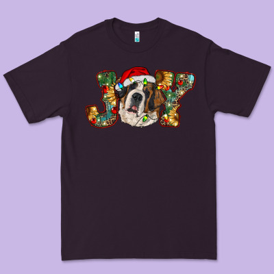 Saint Bernard Christmas Joy, Premium Tee Designed By Ranaportraitstore
