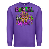 Purple dental squad mardi gras teeth Premium Sweatshirt - Jasminsmagicworld