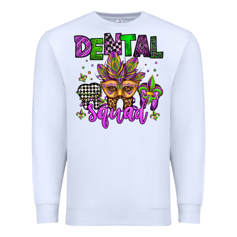 Dental Squad Mardi Gras Teeth Premium Sweatshirt by Jasminsmagicworld | Teevron