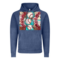 Vintage Denim baseball leopard cowhide turquoise Vintage Hoodie - JahusDesignShop