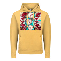 Vintage Mustard baseball leopard cowhide turquoise Vintage Hoodie - JahusDesignShop